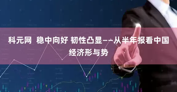 科元网  稳中向好 韧性凸显——从半年报看中国经济形与势