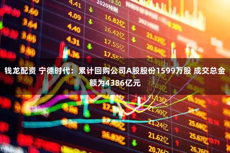 钱龙配资 宁德时代：累计回购公司A股股份1599万股 成交总金额为4386亿元